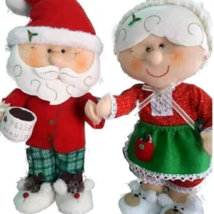 Pareja papa Noel pantuflas